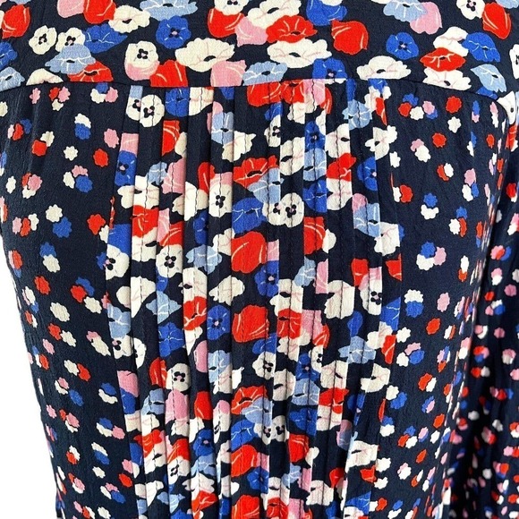 Boden Hotchpotch Poppy Meadow Floral Dress Blue Pink Multi Pattern Sz 6R - Picture 5 of 16